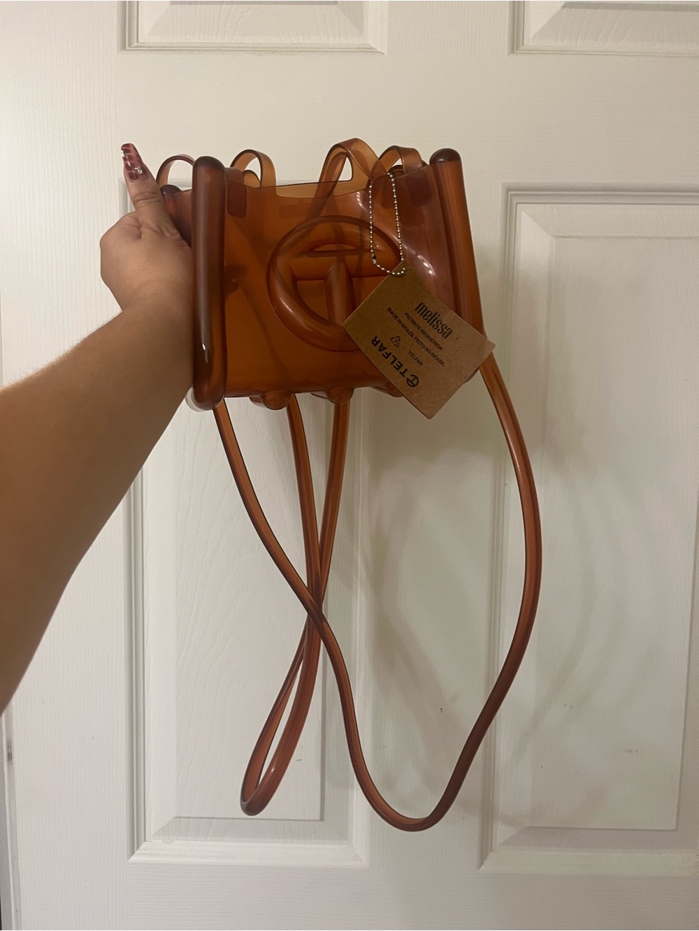Melissa x Telfar Small Jelly Shopper in Brown